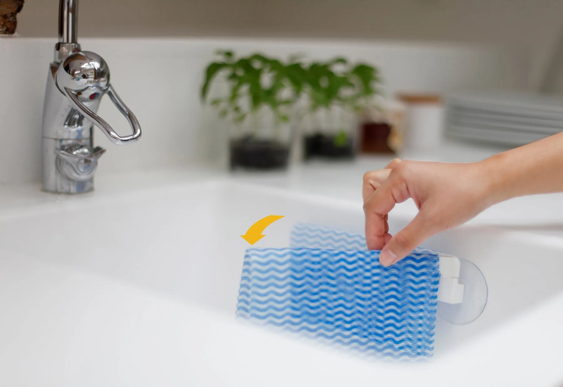Bosign dishcloth holder, White Bosign