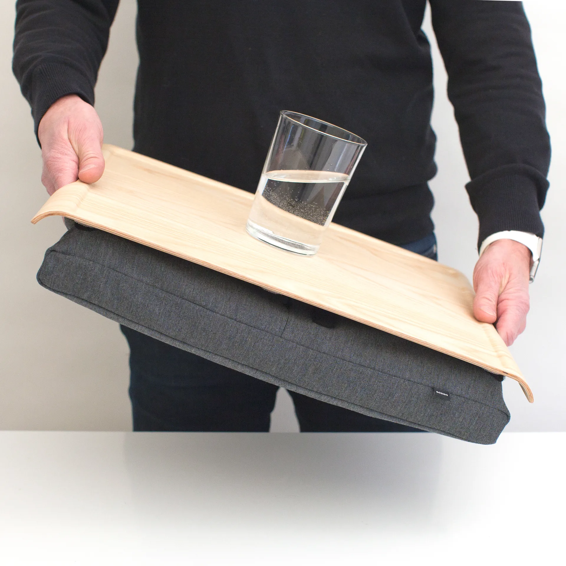 Bosign lap tray, Ash wood-grey Bosign