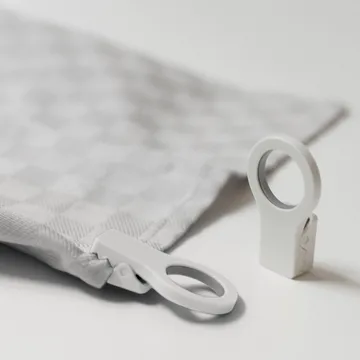 Bosign Loop clips for kitchen towel 2-pack - White - Bosign