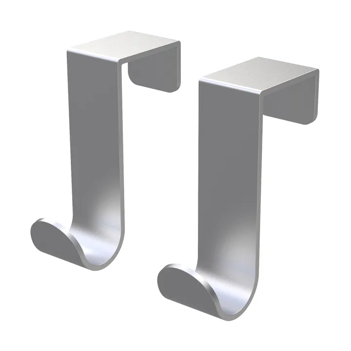 Bosign simple J-hook 2-pack - Brushed steel - Bosign