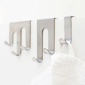 Bosign simple J-hook 2-pack - Brushed steel - Bosign