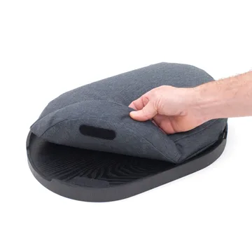 CurveLine™ anti-slip knee tray 39x26 cm - Black willow-grey - Bosign