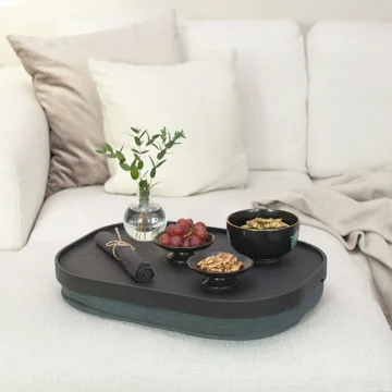 CurveLine™ anti-slip knee tray 47x34 cm - Black willow-grey - Bosign
