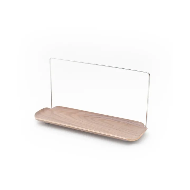 LEAF dish rack with dishcloth holder - Walnut-stainless steel - Bosign