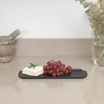 Leaf™ Wooden tray water- and oil-resistant 33x11.5 cm - Black willow wood - Bosign