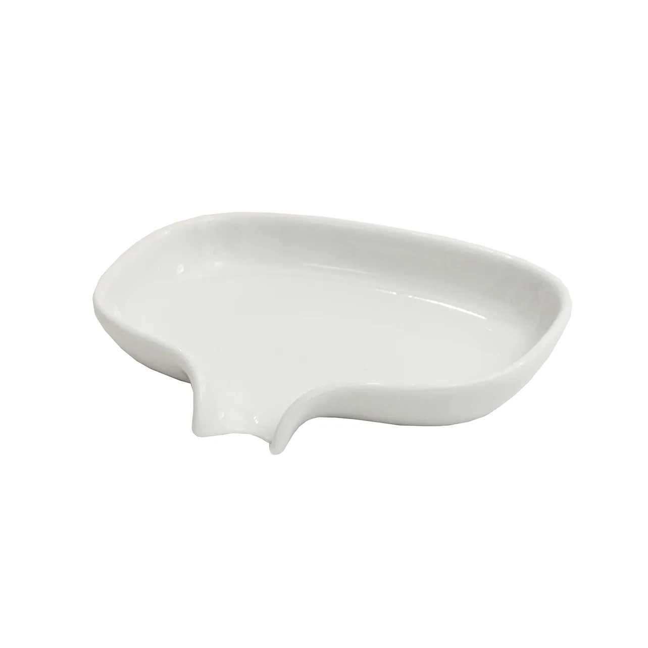 Soap dish with drainage spout porcelain, white Bosign