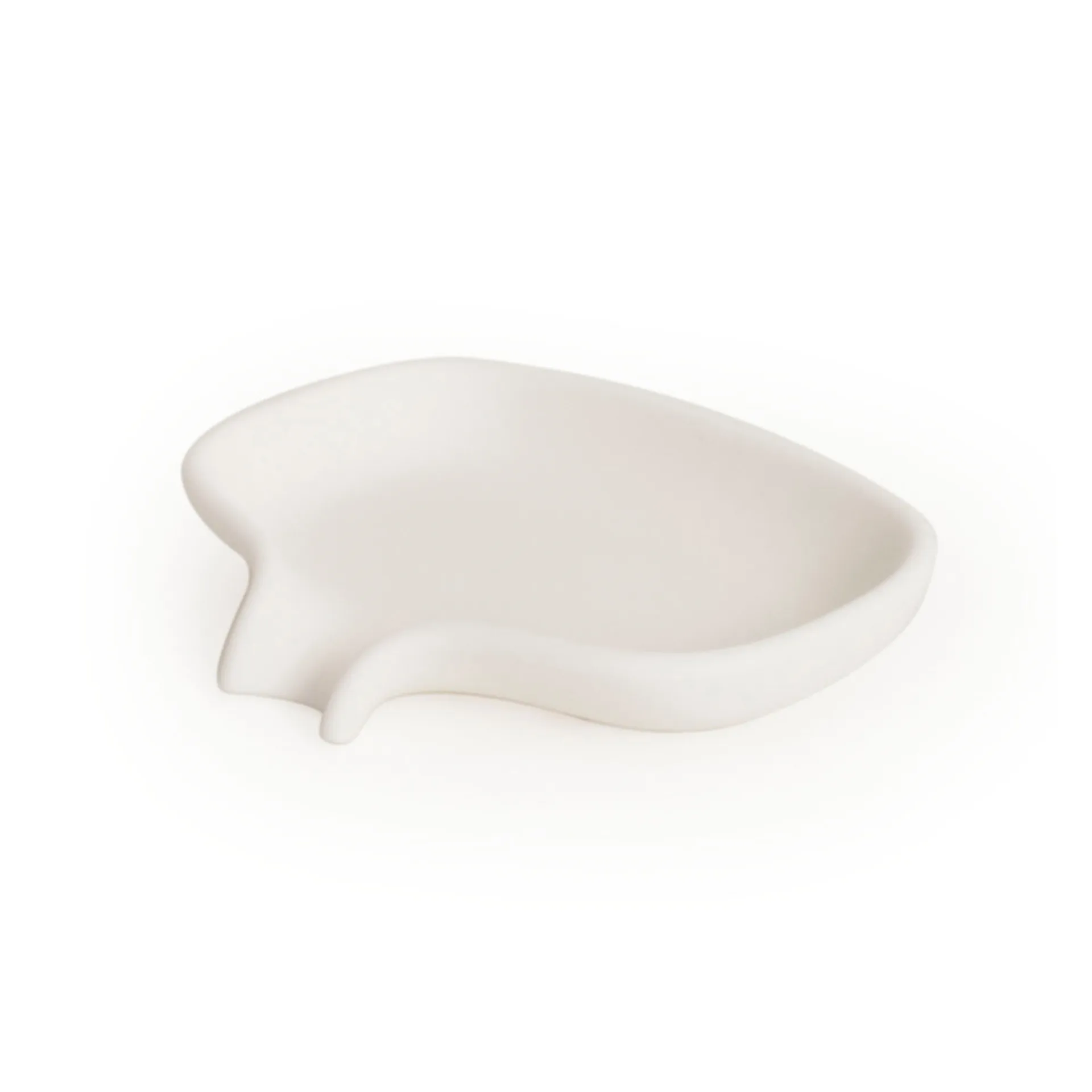 Soap dish with drainage spout silicone, white Bosign
