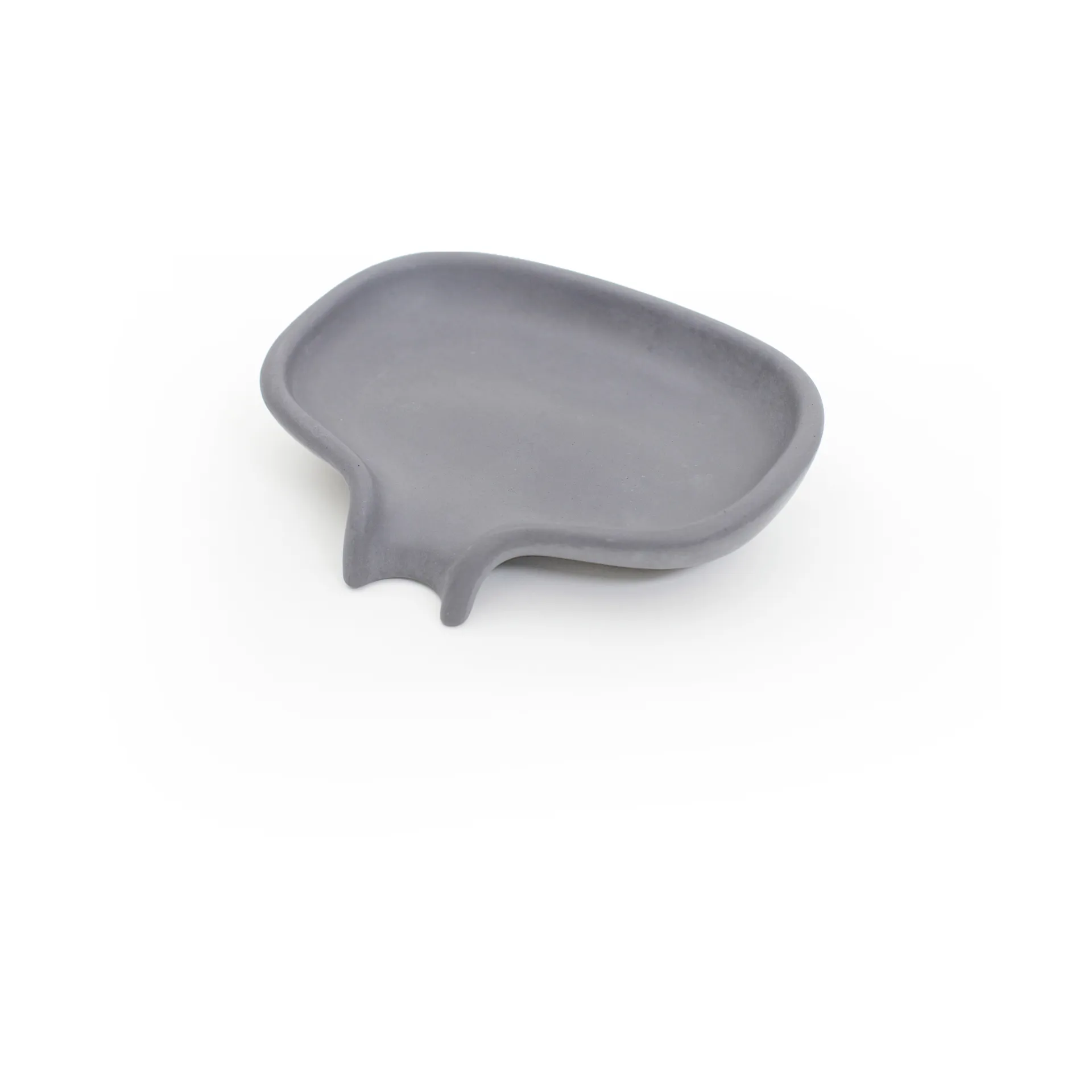 Soap Saver Flow soap dish with drainage spout concrete, Grey Bosign