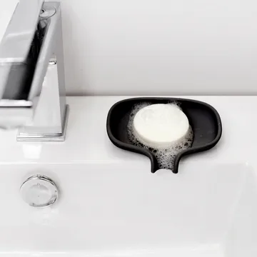 Soap Saver Flow soap dish with drainage spout small - Black - Bosign