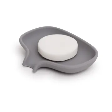 Soap Saver Flow soap dish with drainage spout small - Grey - Bosign