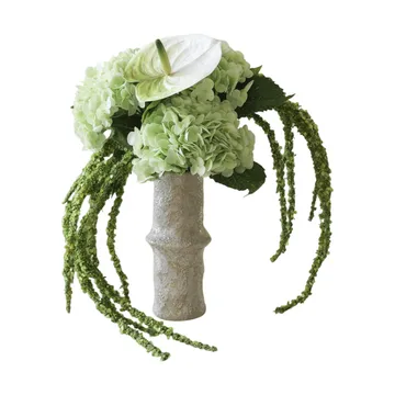 Artificial flower bouquet Dewdrop Symphony - Hydrangea light green anthurium amaranth, 6 pcs - Botané