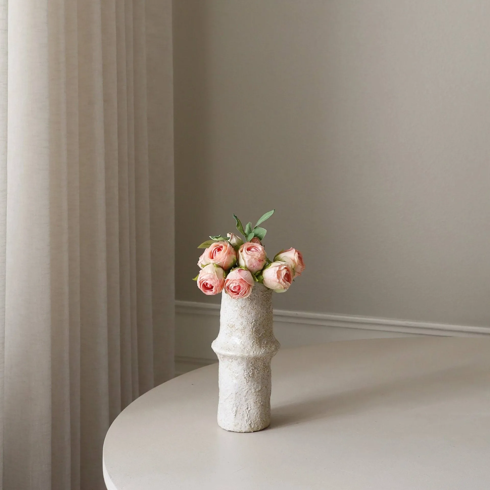 Artificial rose bouquet, Mini, light pink 10 pcs Botané