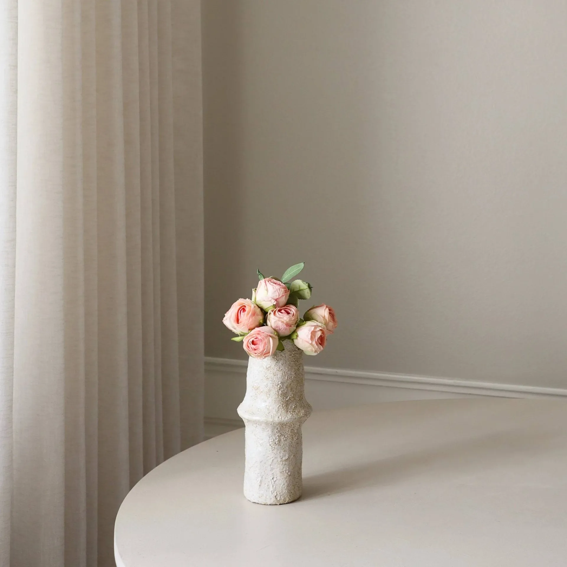 Artificial rose bouquet, Mini, light pink 10 pcs Botané