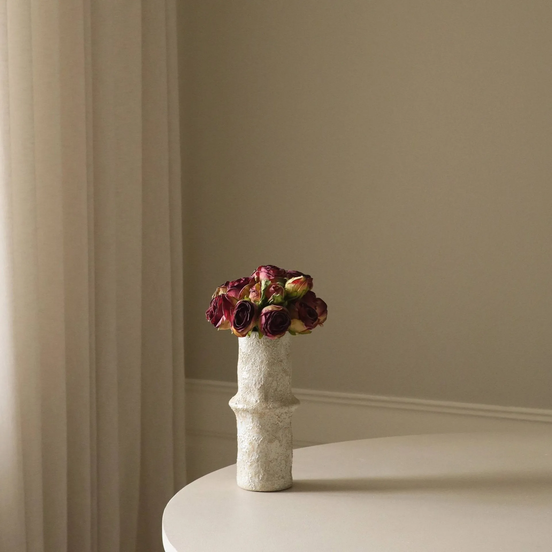 Artificial rose bouquet, Mini, red 10 pcs Botané