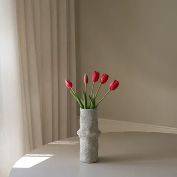 Artificial tulip bouquet - Light red, 5 pcs - Botané