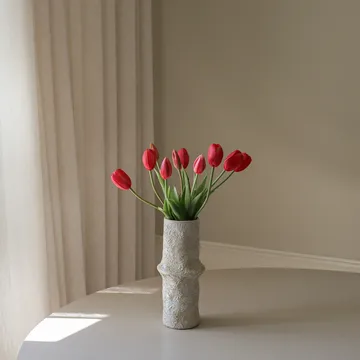 Artificial tulip bouquet - Light red, 5 pcs - Botané