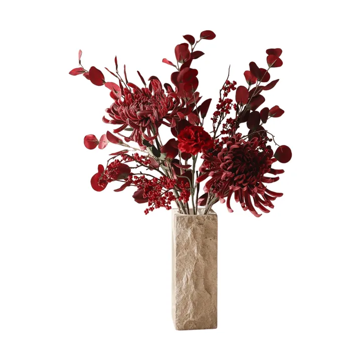 Berry drama artificial bouquet - Spider chrysanthemum, carnation, eucalyptus, 84 cm - Botané