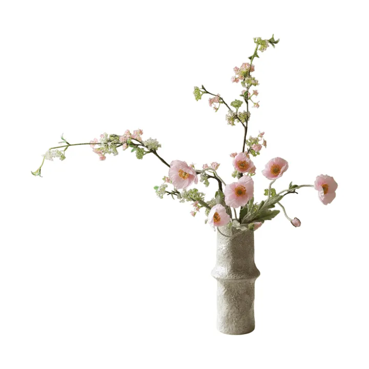 Blossom Veil artificial bouquet - Poppy, grey willow - Botané
