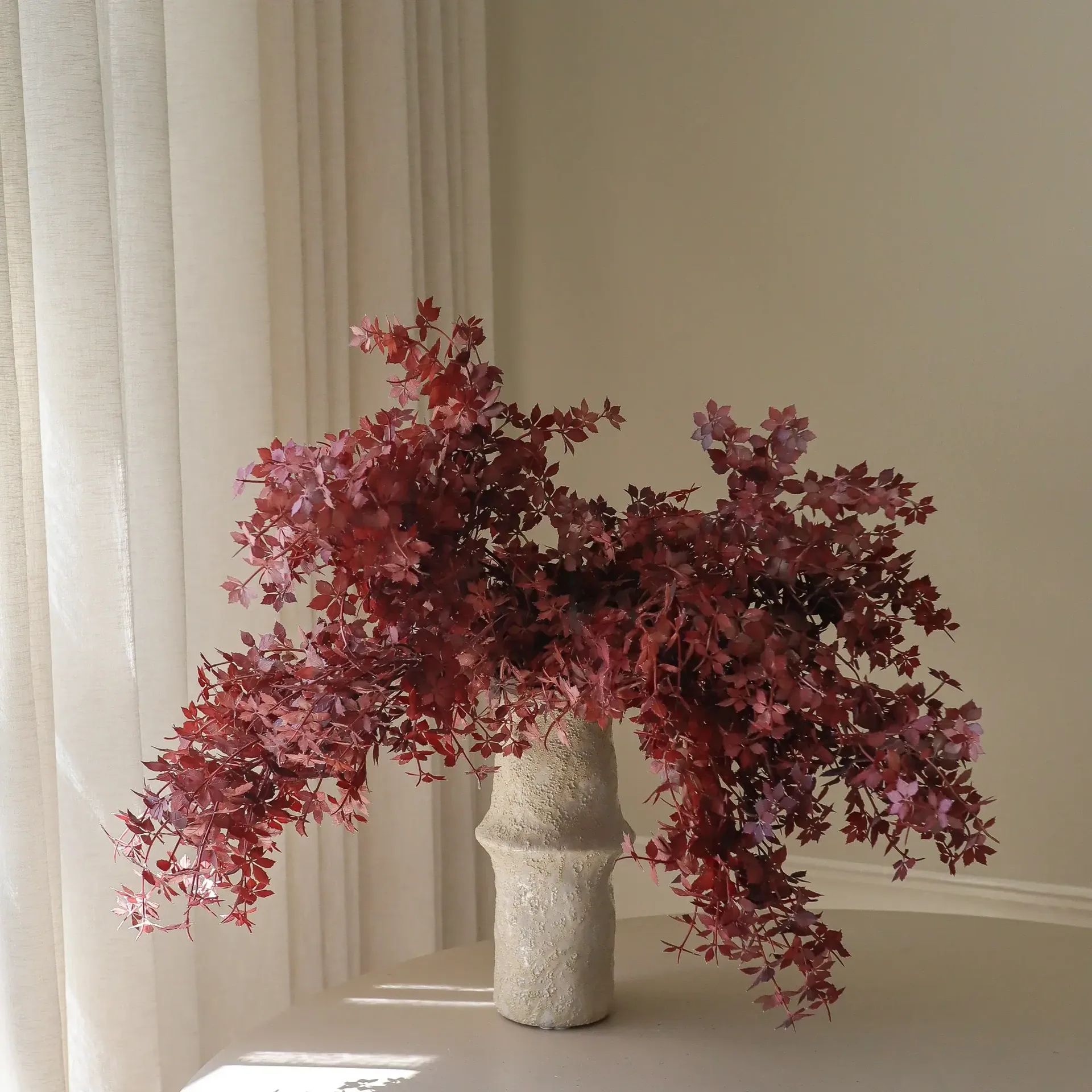 Burgundy Maple Branch artificial bouquet, 107 cm, 4 pcs Botané