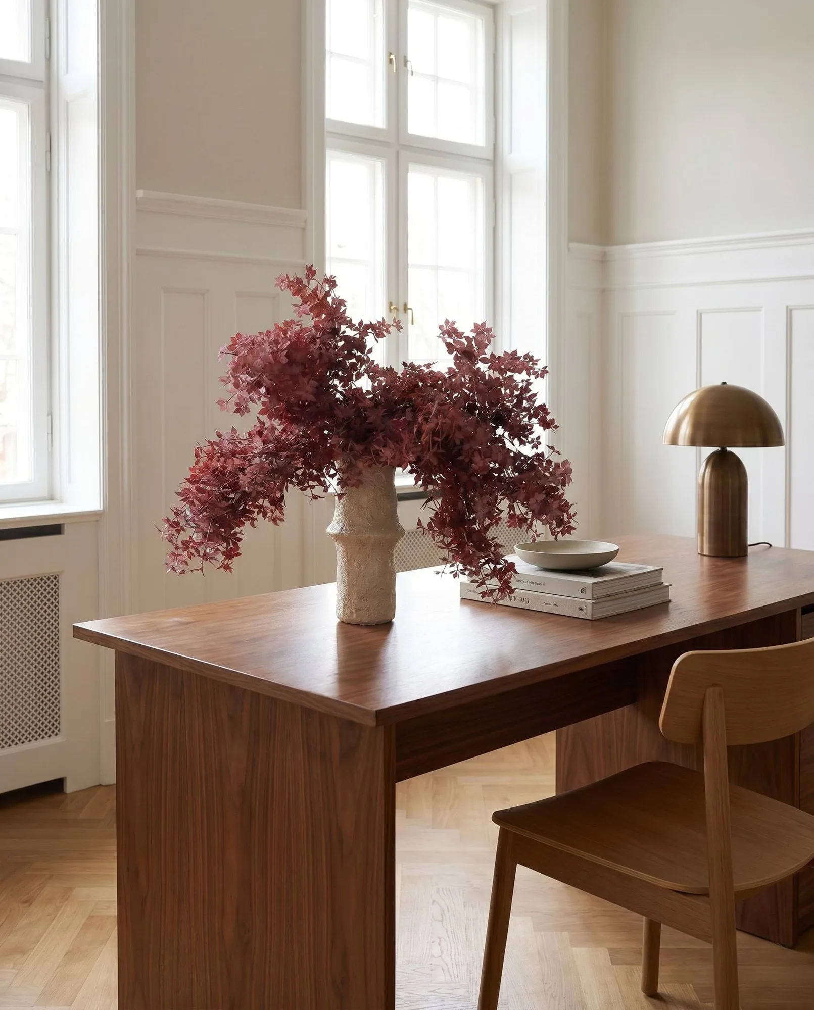 Burgundy Maple Branch artificial bouquet, 107 cm, 4 pcs Botané