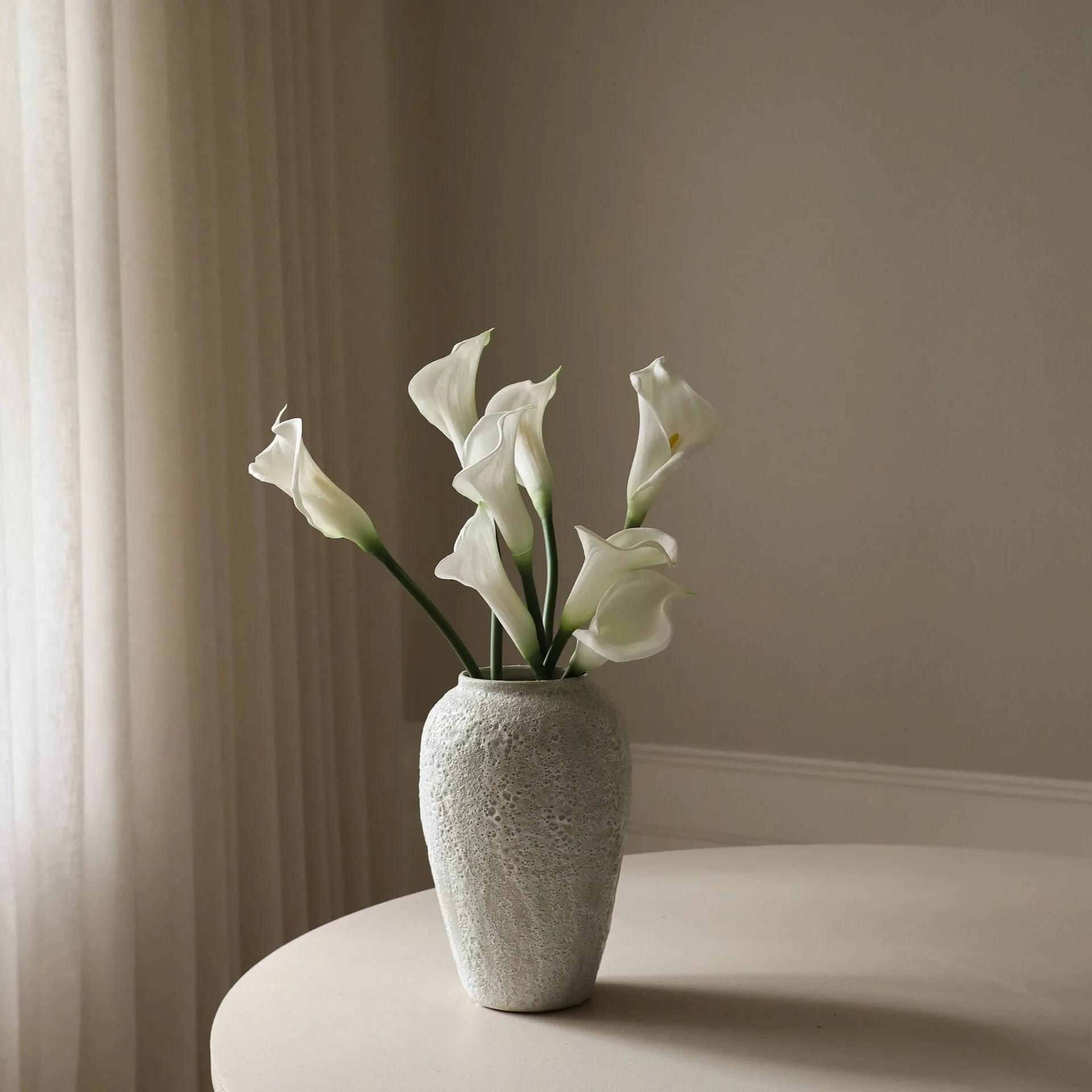 Calla lily artificial bouquet, White, 65 cm, 8 pcs Botané