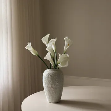 Calla lily artificial bouquet - White, 65 cm, 8 pcs - Botané