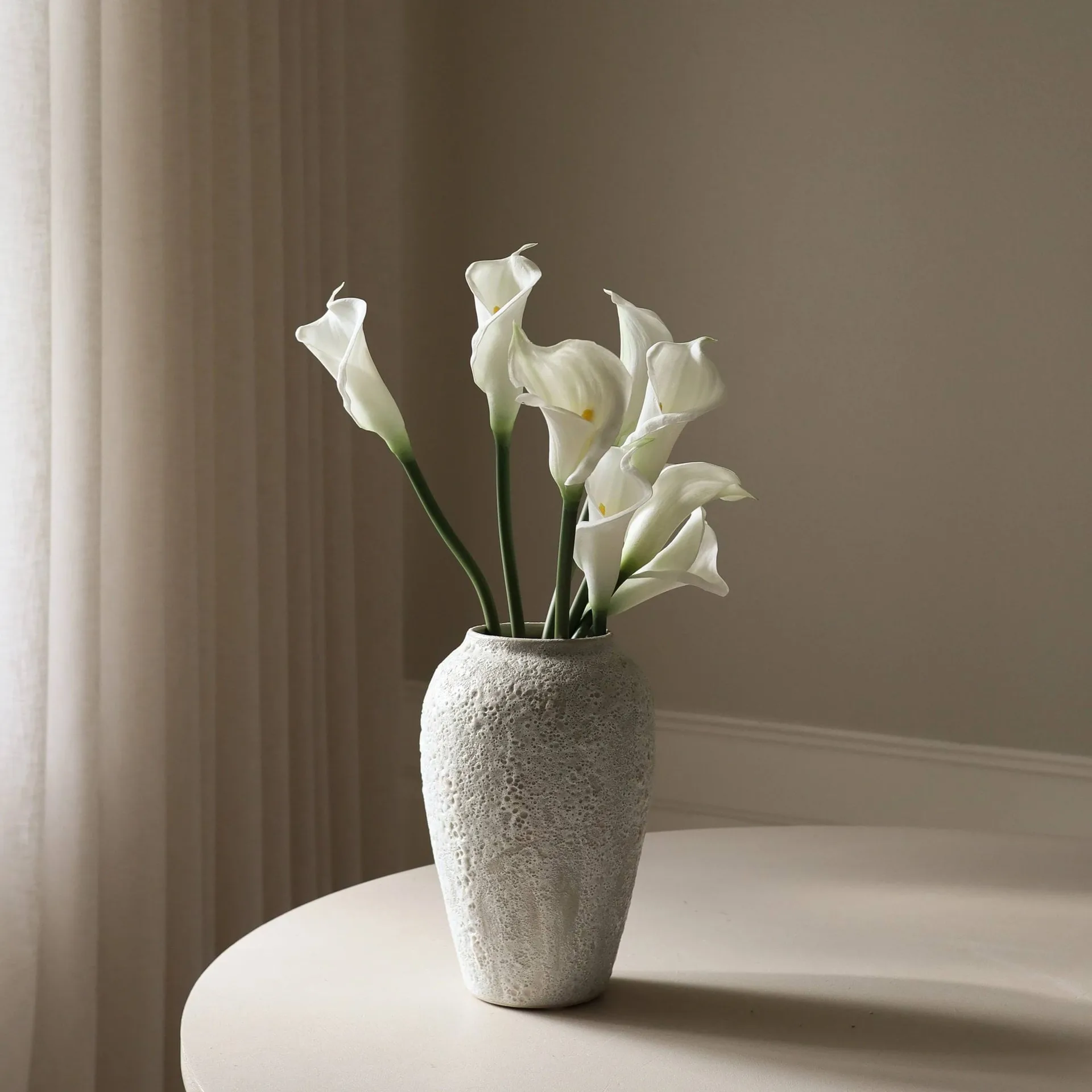 Calla lily artificial bouquet, White, 65 cm, 8 pcs Botané