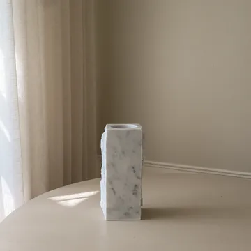 Carrara Edge marble vase - Medium, 30 cm - Botané