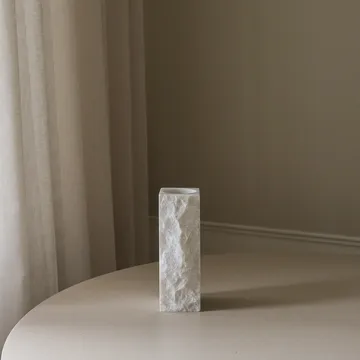 Carrara Edge marble vase - Small, 25 cm - Botané