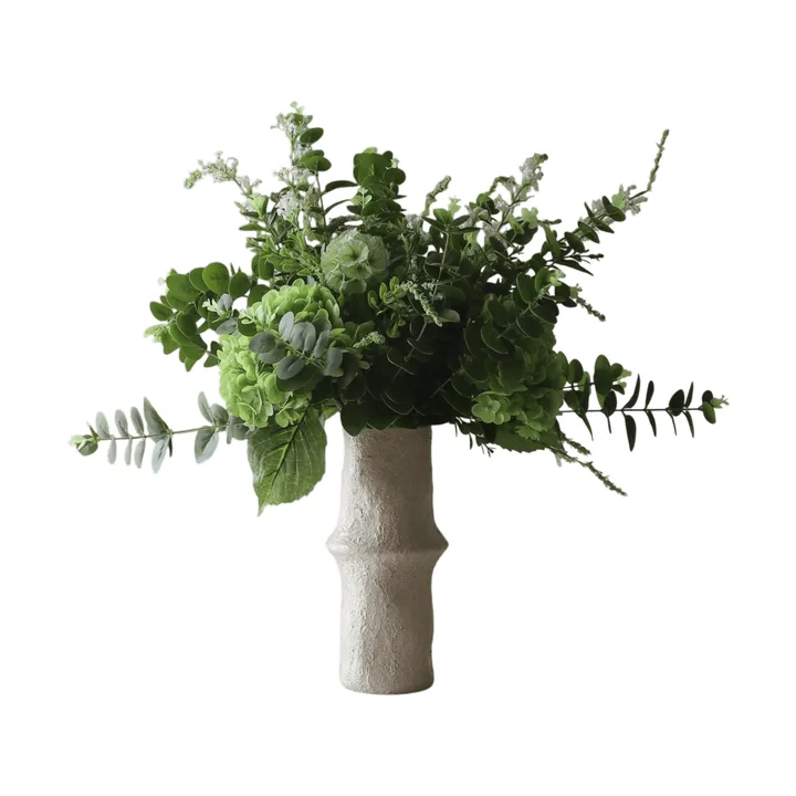 Deep Green artificial bouquet - Hydrangea-wildflowers-eucalyptus-scabious stem 15 pcs - Botané