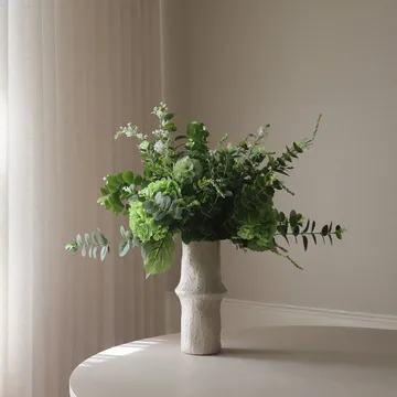 Deep Green artificial bouquet - Hydrangea-wildflowers-eucalyptus-scabious stem 15 pcs - Botané