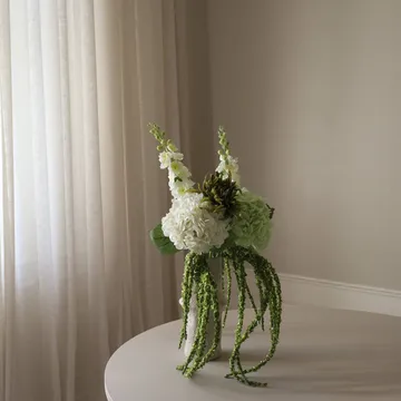 Enchanted Matcha artificial bouquet - Delphinium-amaranth-hydrangea-cactus, 9 pcs - Botané