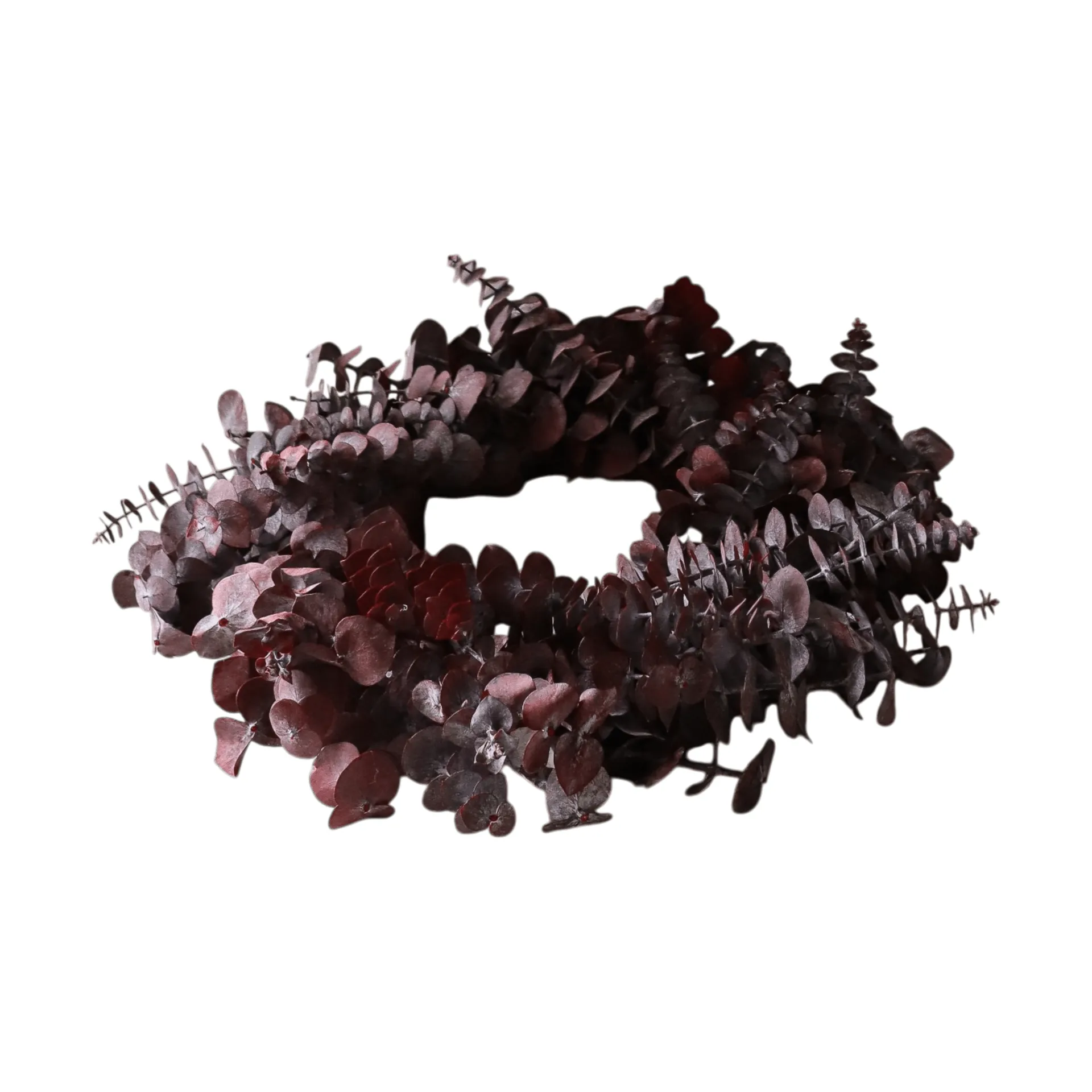 Eucalyptus Wreath wreath, Dark red, Ø40 cm Botané
