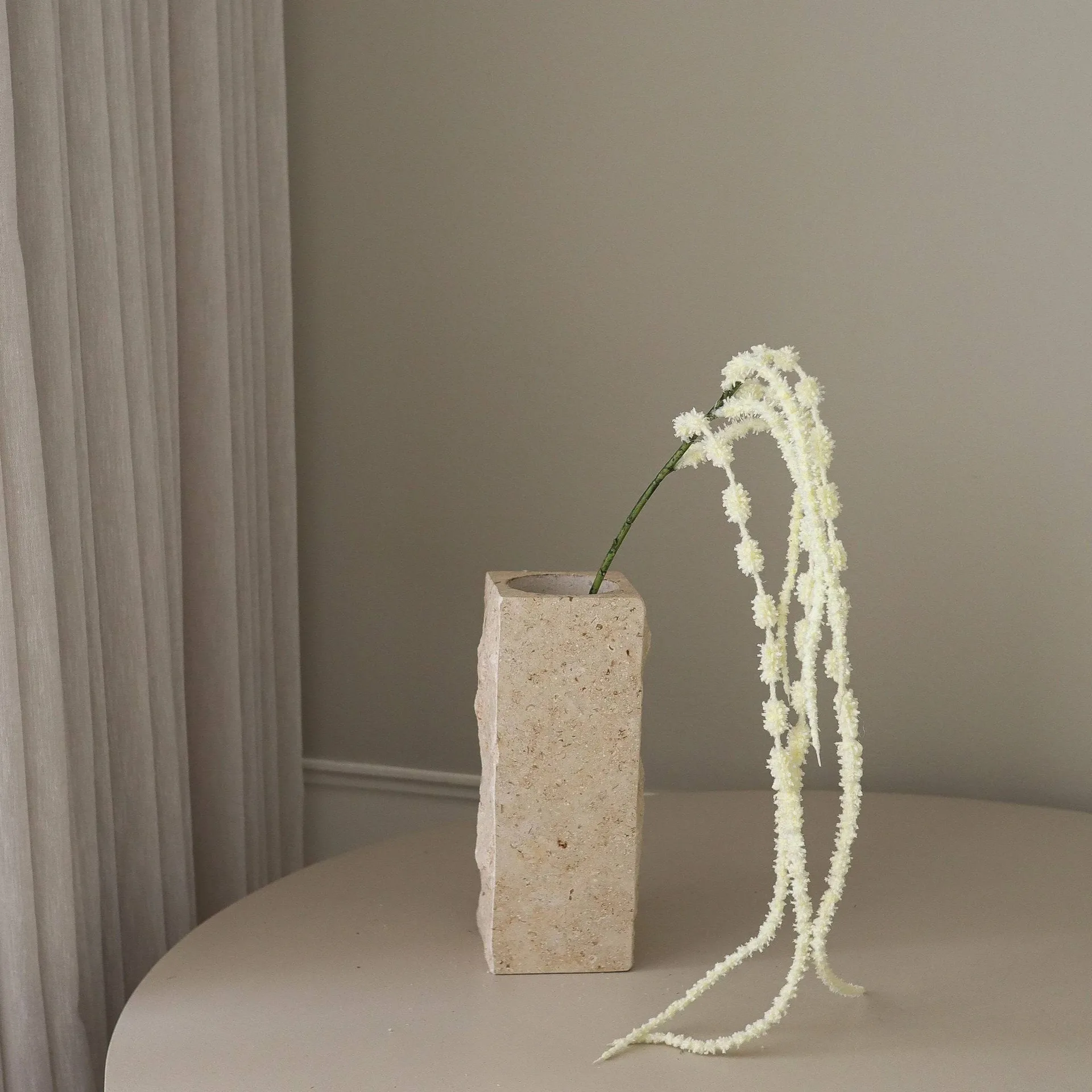 Hanging amaranth artificial flower, White, 112 cm Botané