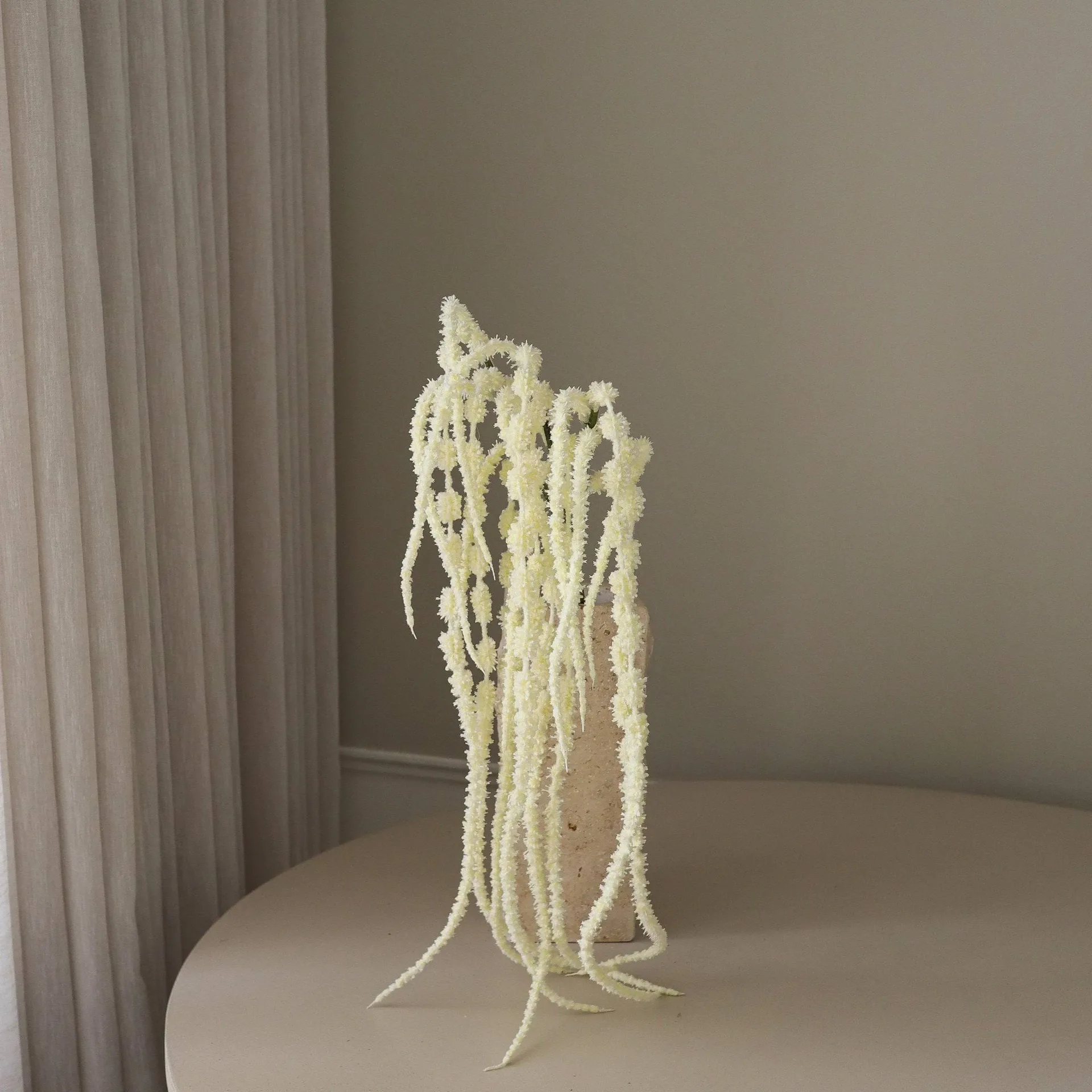 Hanging amaranth artificial flower, White, 112 cm Botané