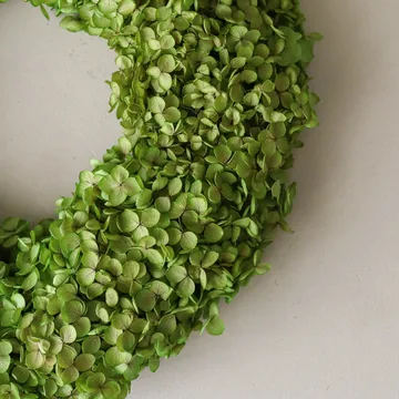 Hortensia Wreath flower wreath - Light green, Ø40 cm - Botané
