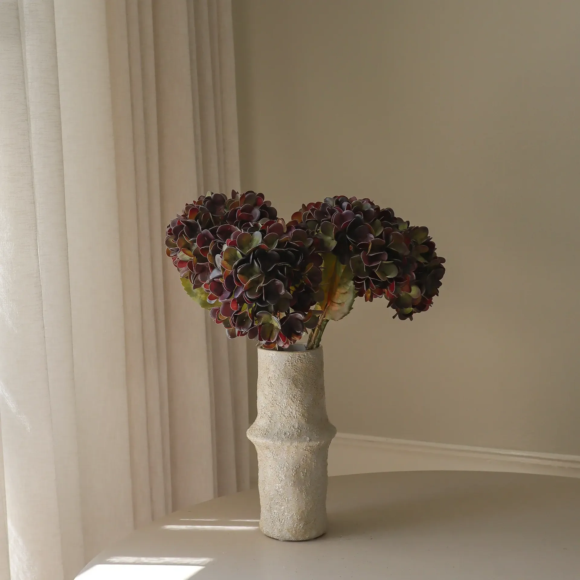 Hydrangea artificial bouquet, Muted purple, 60 cm, 6 pcs Botané