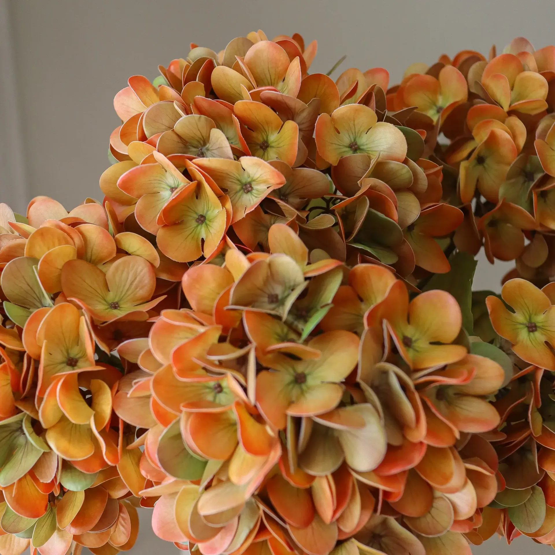 Hydrangea artificial bouquet, Orange, 60 cm, 6 pcs Botané