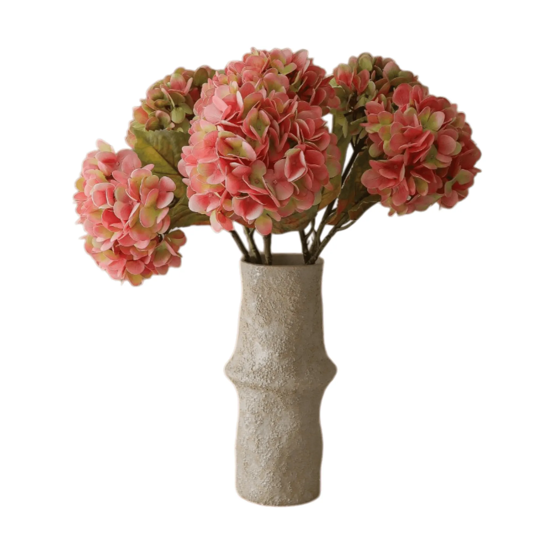 Hydrangea artificial bouquet, Soft pink, 60 cm, 5 pcs Botané
