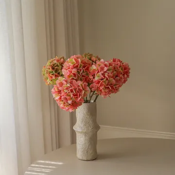 Hydrangea artificial bouquet - Soft pink, 60 cm, 5 pcs - Botané