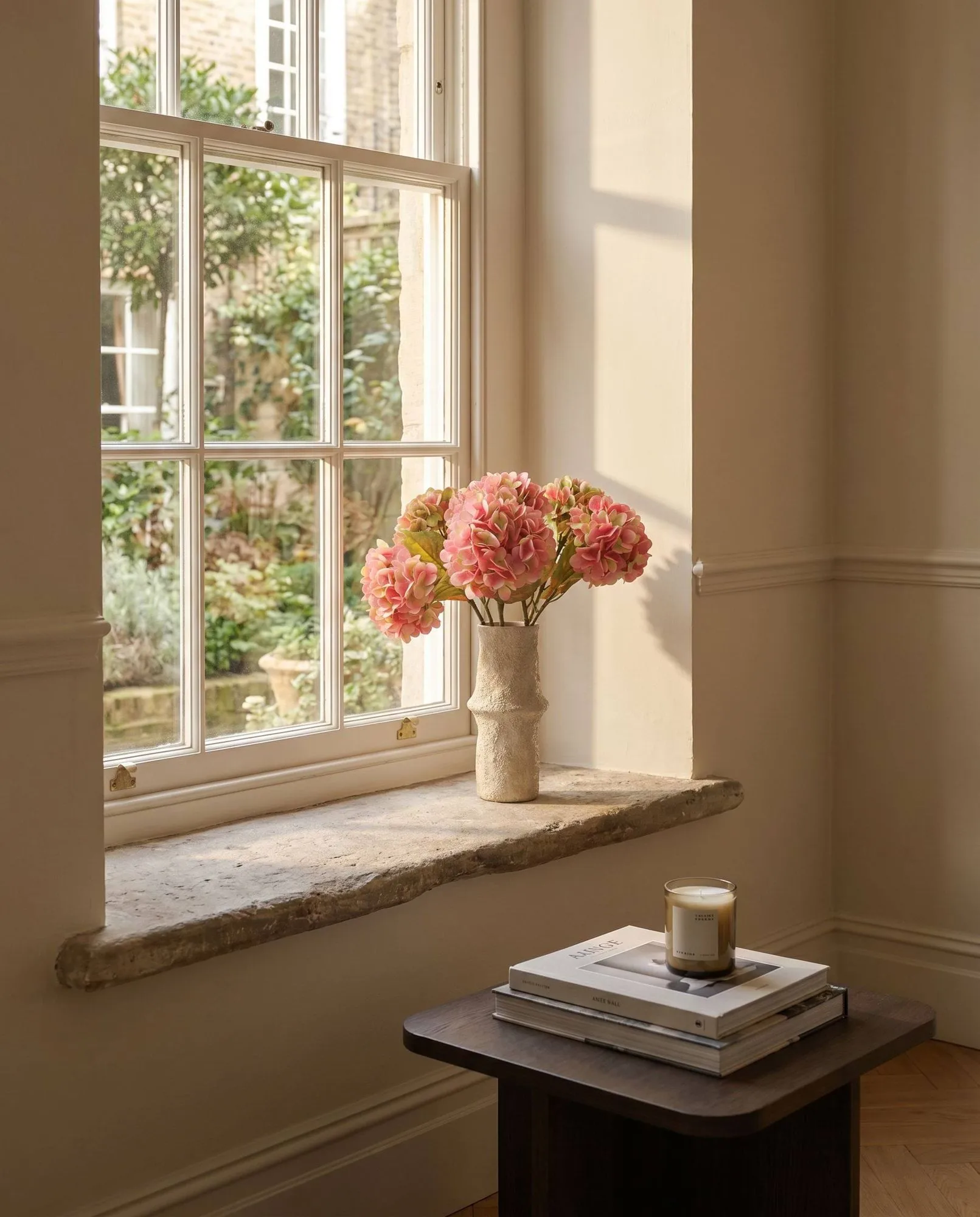 Hydrangea artificial bouquet, Soft pink, 60 cm, 5 pcs Botané