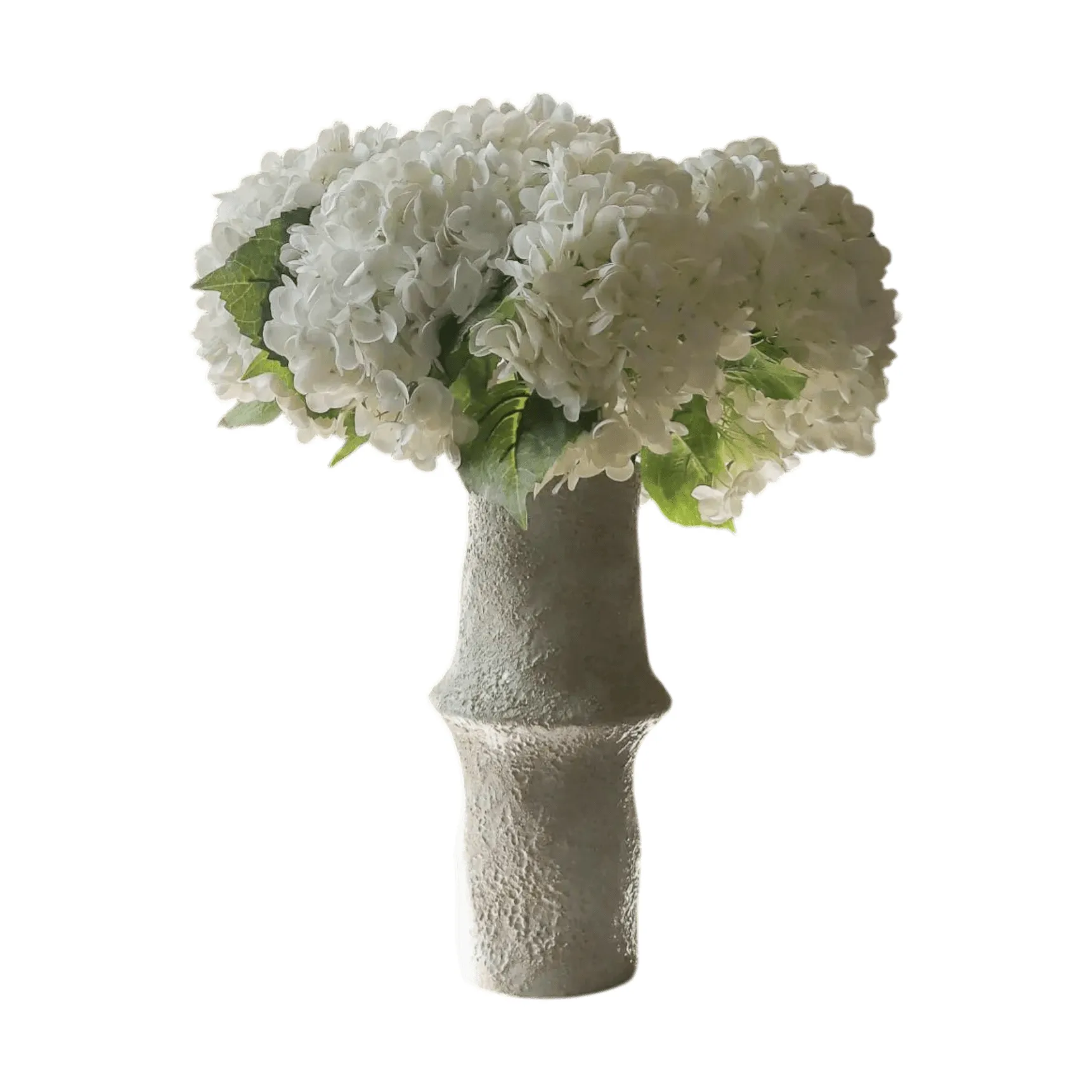 Hydrangea artificial bouquet, White, 7 pcs Botané
