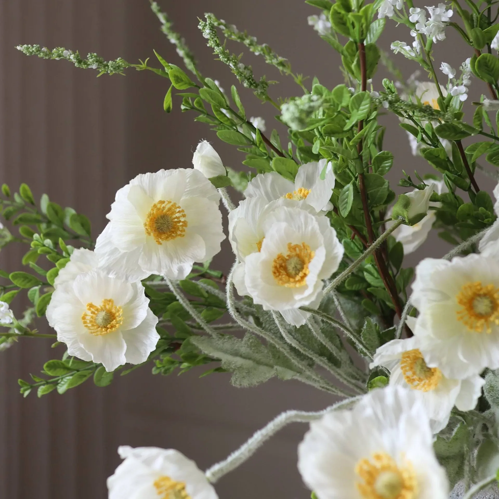 Midsummer Day artificial bouquet, Poppy wildflowers 12 pcs Botané