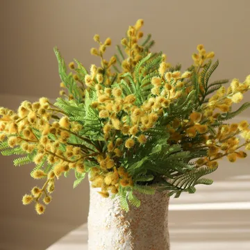 Mimosa artificial bouquet - Mini, yellow 10 pcs - Botané