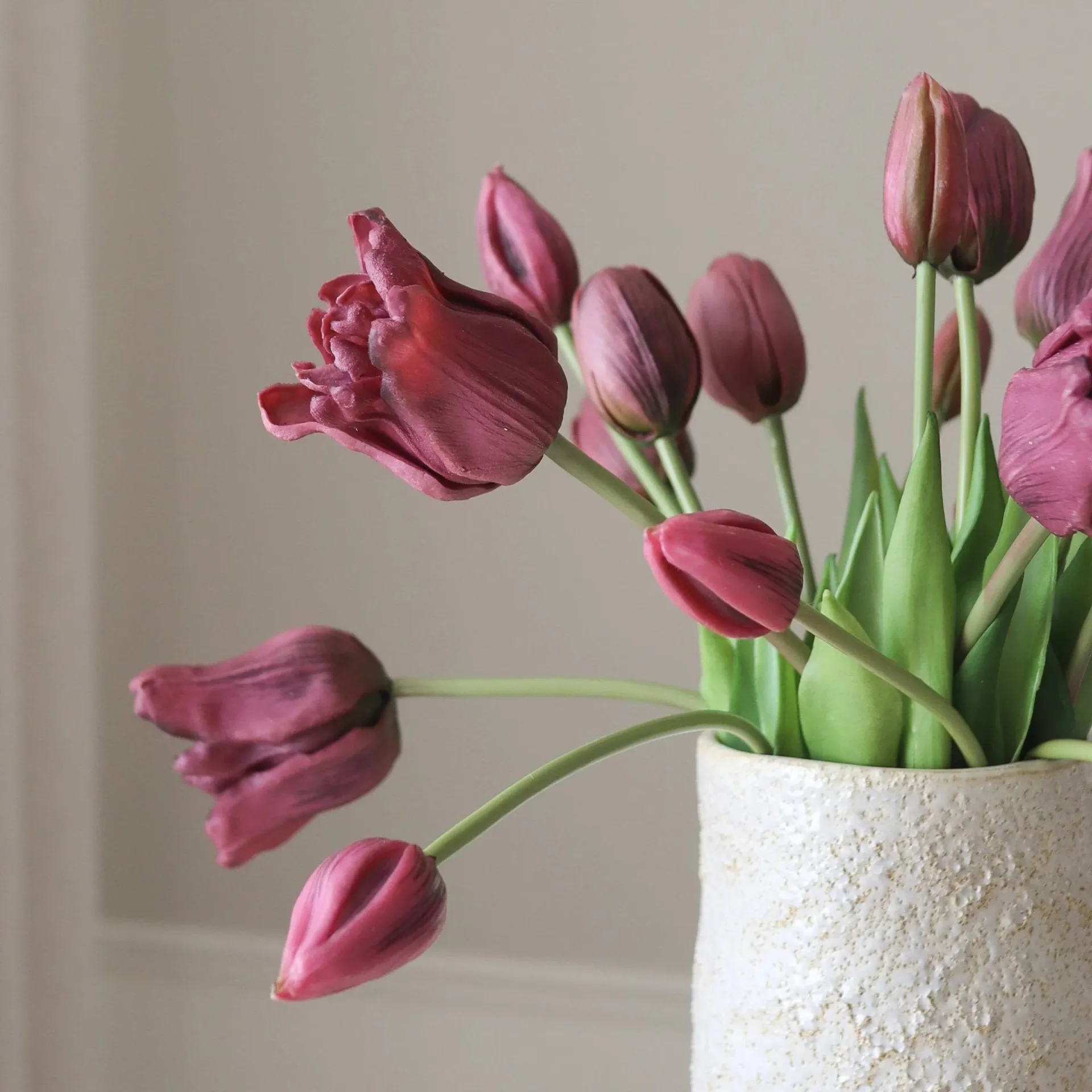 Mixed artificial tulip bouquet, Purple, 20 pcs Botané
