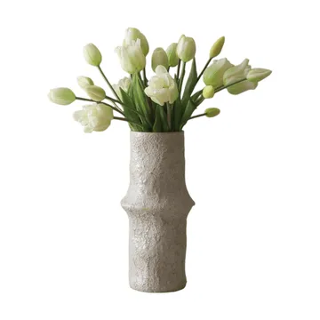 Mixed artificial tulip bouquet - White, 20 pcs - Botané