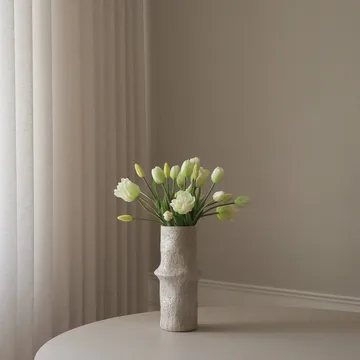 Mixed artificial tulip bouquet - White, 20 pcs - Botané