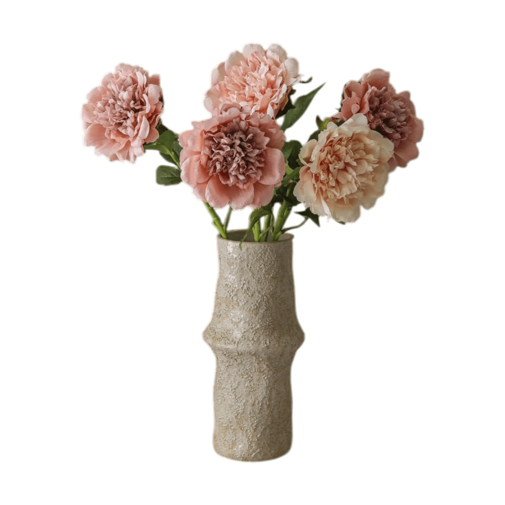 Peony artificial bouquet, Dusty, 5 pcs Botané