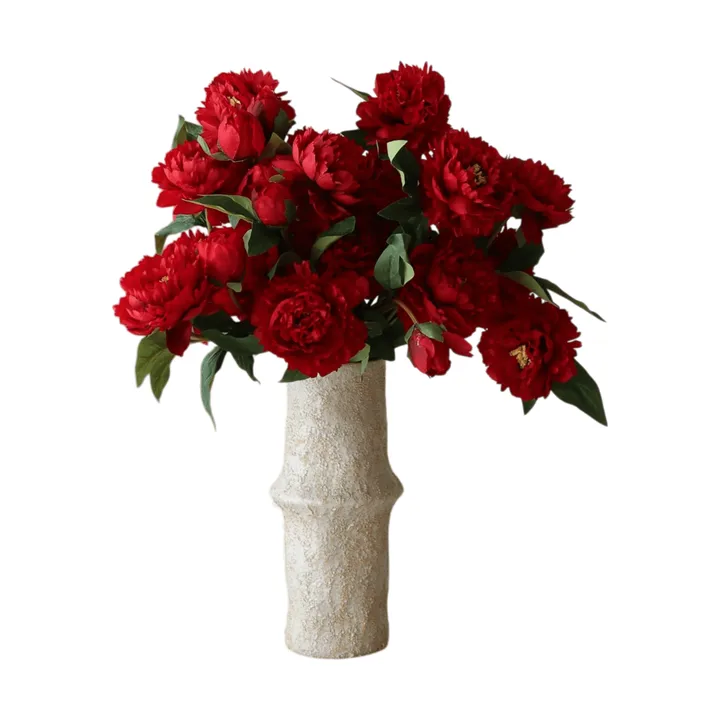 Peony artificial bouquet - Large, red 7 pcs - Botané