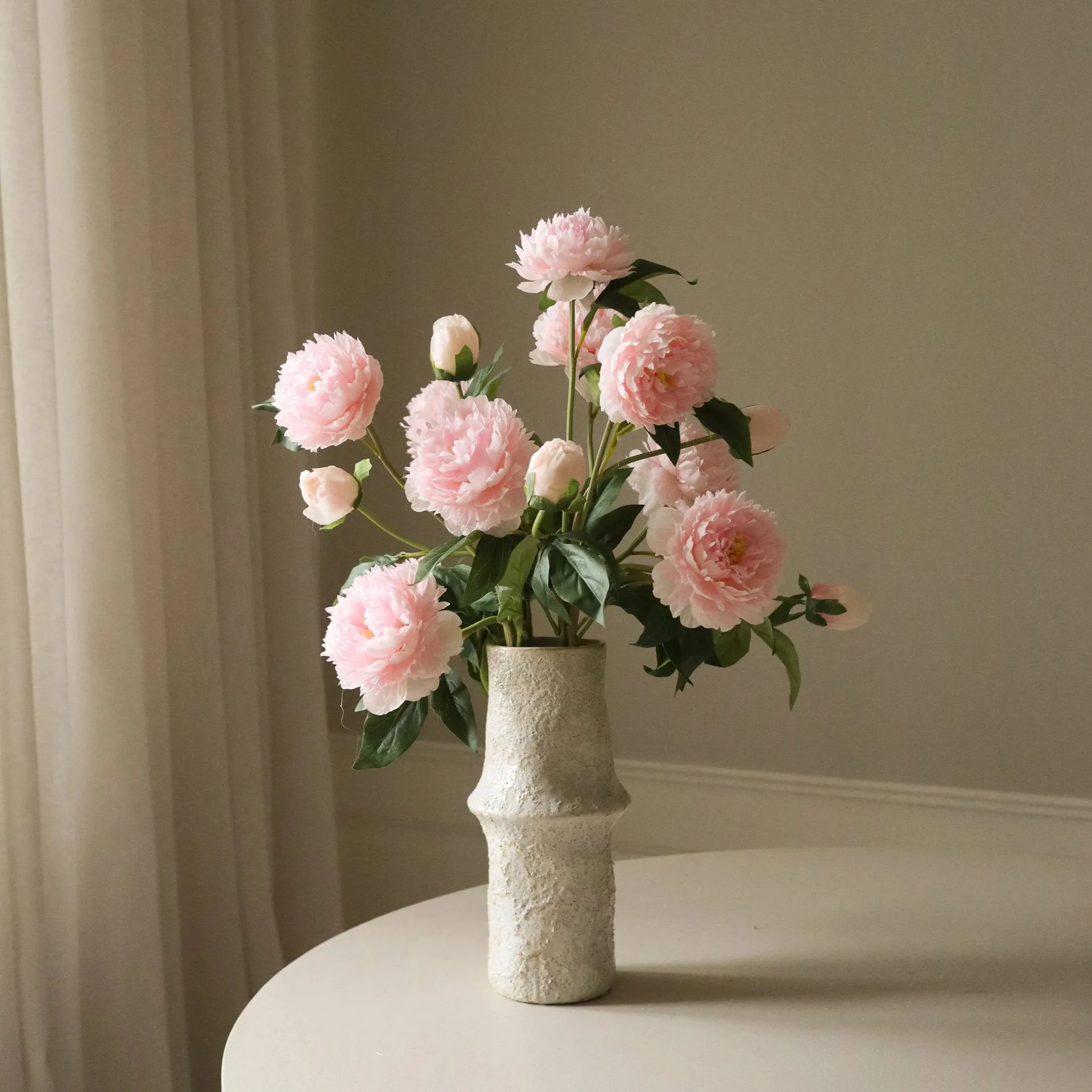 Peony artificial bouquet, Medium, pink, 5 pcs Botané